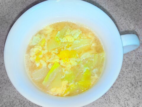 白菜とふわふわたまごスープ